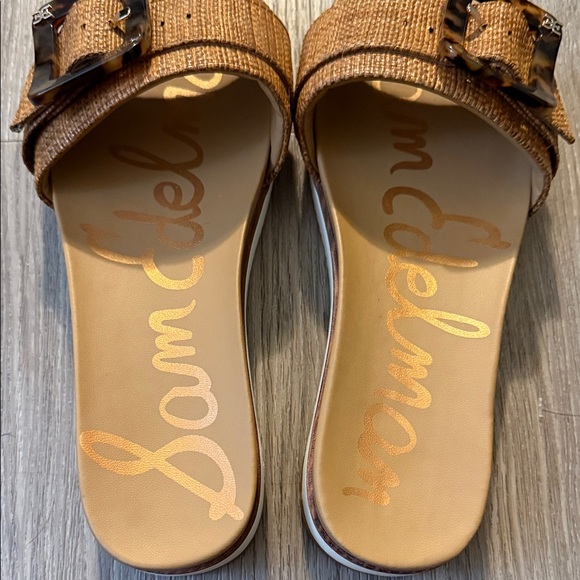 Sam Edelman Brown Slide Sandals with Tortoise Buckle Size 8.5 - Picture 7 of 13
